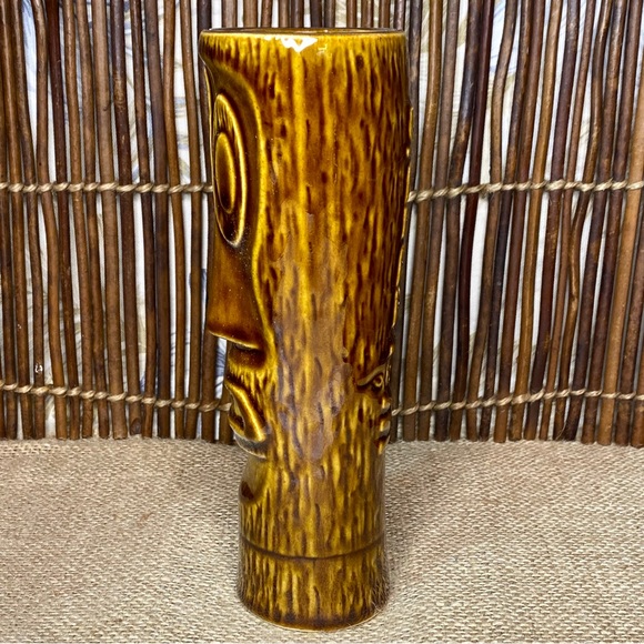 Wilfreds Lounge Tiki Bar Mug Brown Glaze Tiki Farm First Edition 500 Limited - Picture 2 of 7